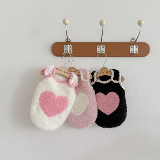 可愛心心毛毛背心 | 膊頭啪鈕
