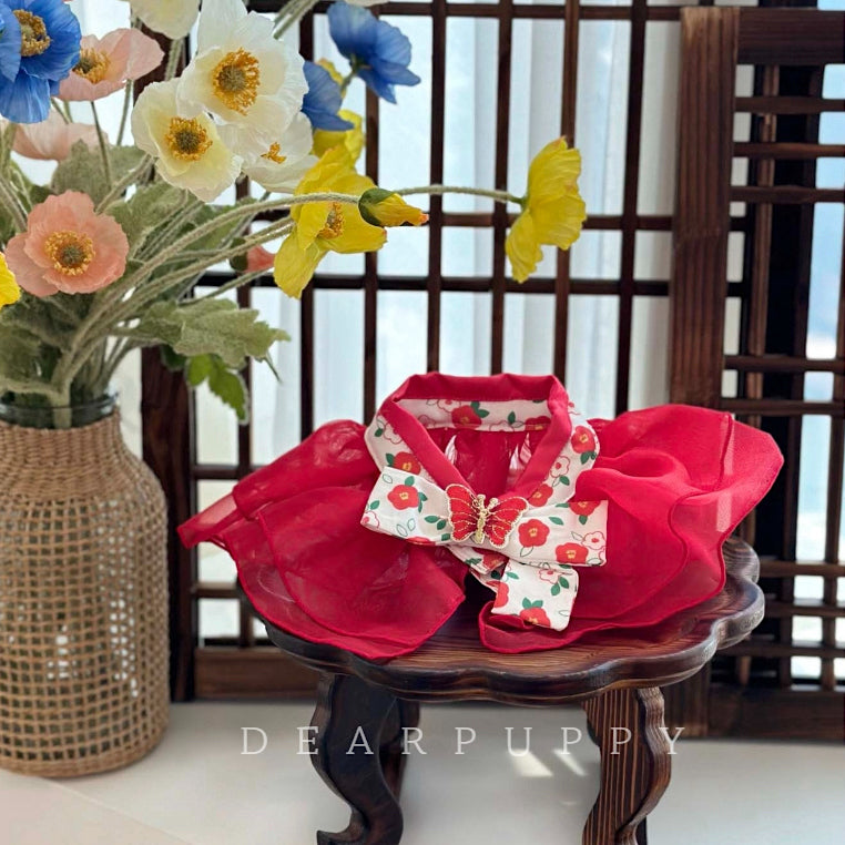 Butterfly Hanbok Sheer Cape