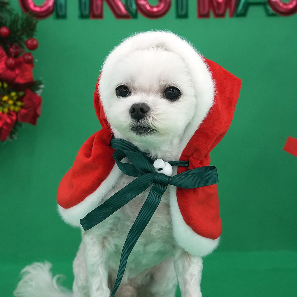 聖誕波波帽披肩