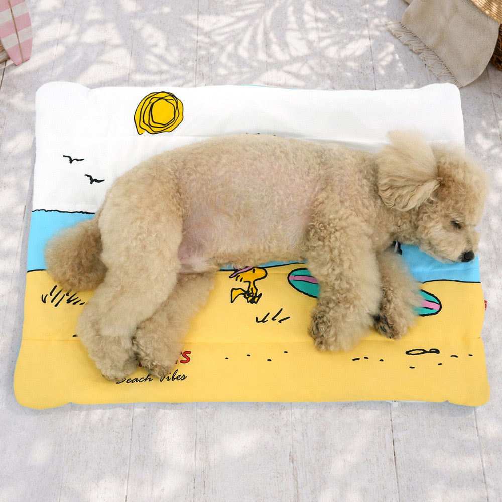 Snoopy Cooling Mat (Beach) | Snoopy涼感冰墊 (沙灘款) | 附送冰包