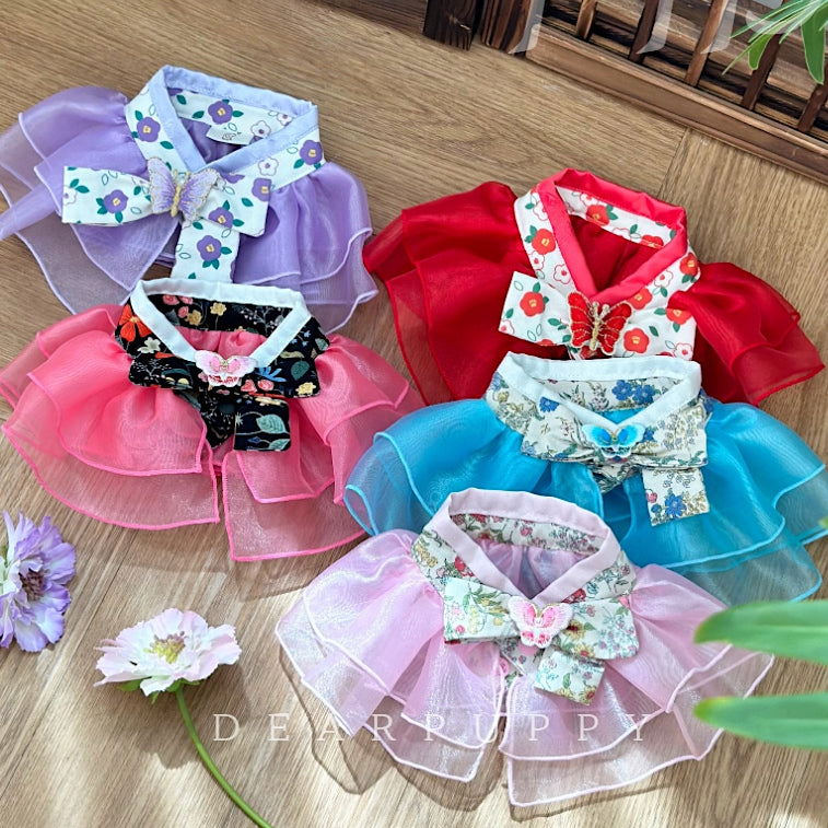 Butterfly Hanbok Sheer Cape