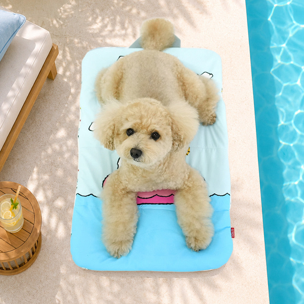 Snoopy Multi Cooling Cushion (Swim Ring) | Snoopy多用途涼感冰墊 (水泡款)| 寵物車墊 | 可家中使用 | 附送冰包