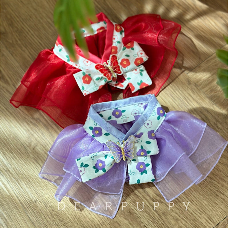 Butterfly Hanbok Sheer Cape