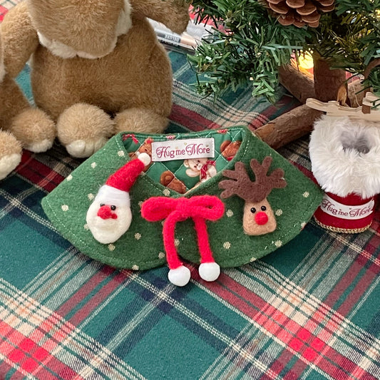 Dots Xmas Cape | Reversible (Green)