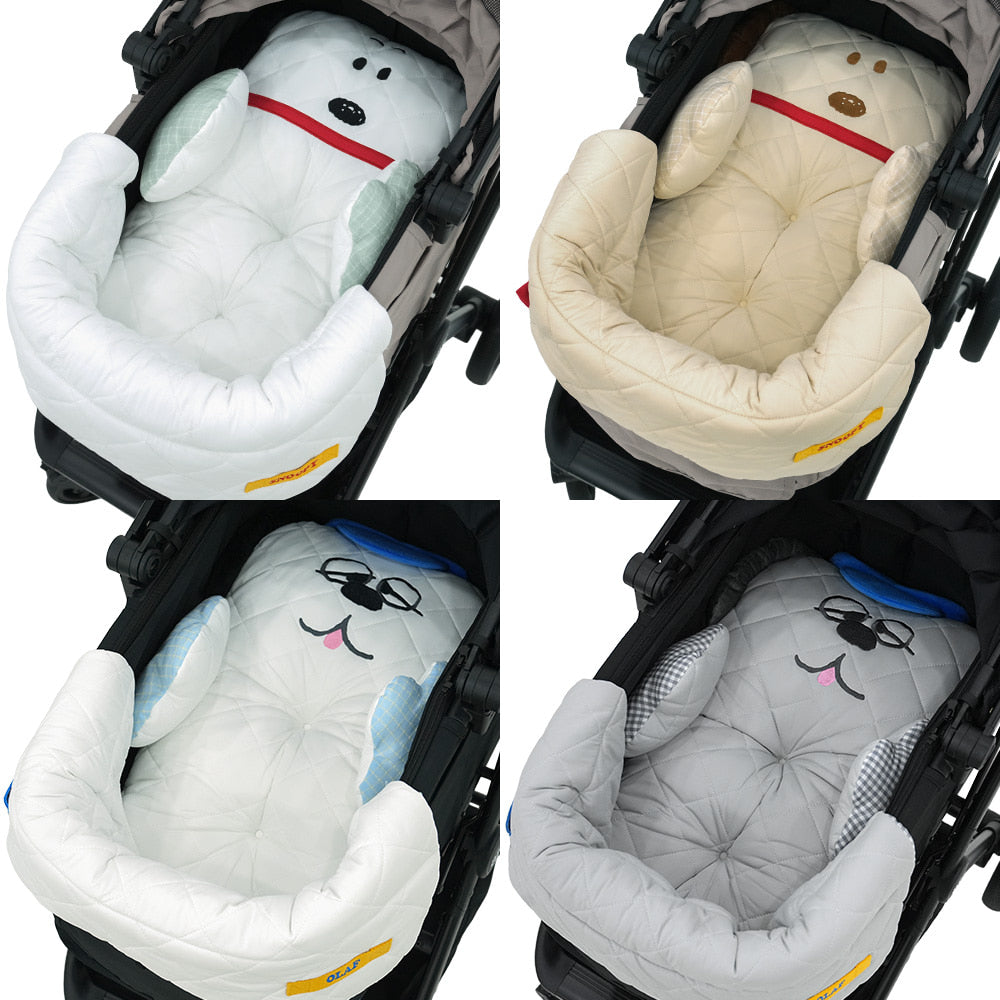 Snoopy & Olaf All-in-One Dual-Sided Stroller Cushion + Comforter (Cooling & All-Season)