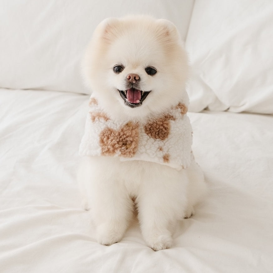 DALMATIAN Fuzzy Poncho (Brown)