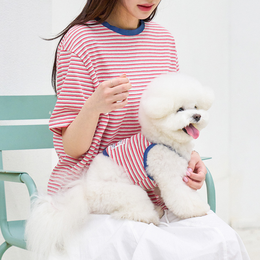 [Couple Style] Vintage Striped Tee | For Pawrents