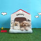 Snoopy Frame Pet House | Detachable House & Bed Cover
