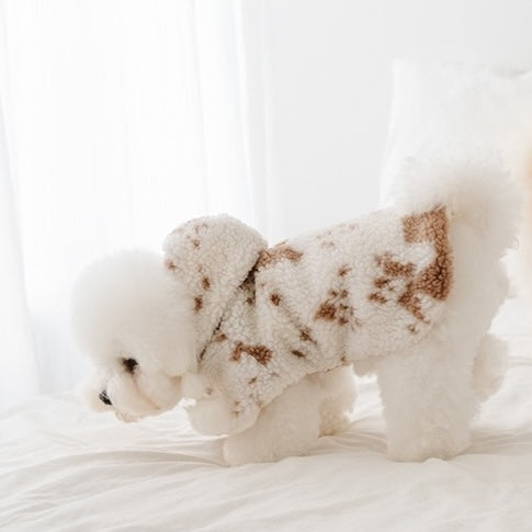 DALMATIAN Fuzzy Poncho (Brown)