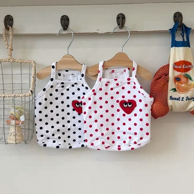 Heart Dotted Vest 心心波點背心