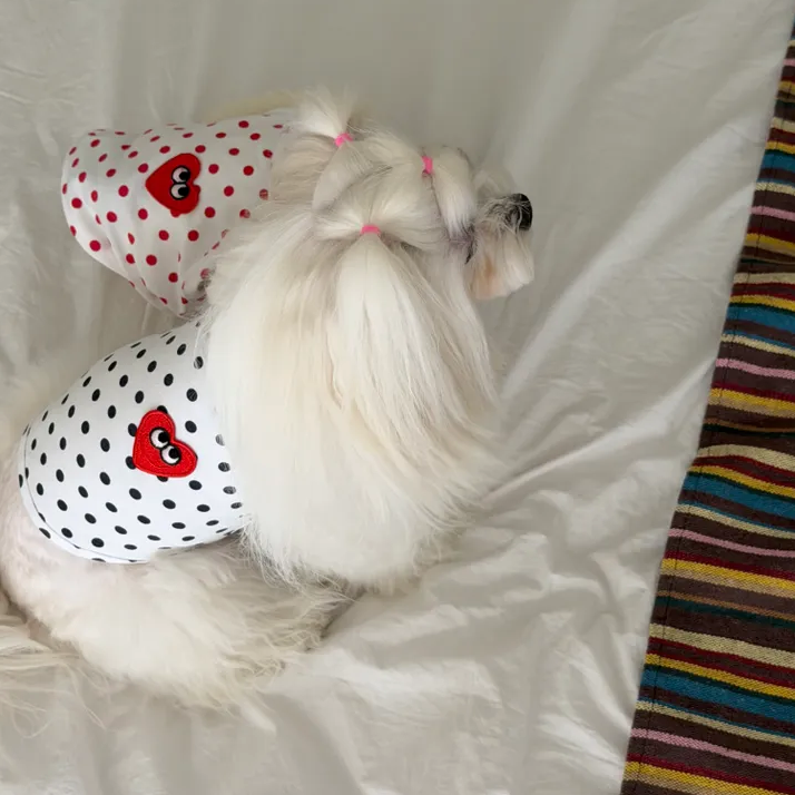 Heart Dotted Vest 心心波點背心