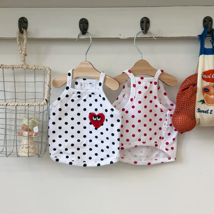 Heart Dotted Vest 心心波點背心