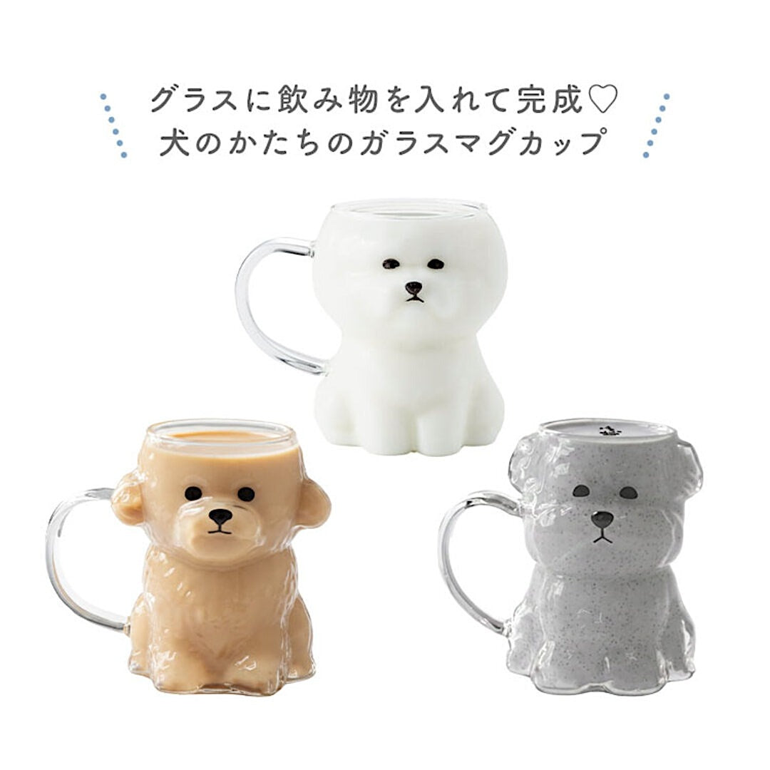 Schnauzer Die-Cut Glass Mug