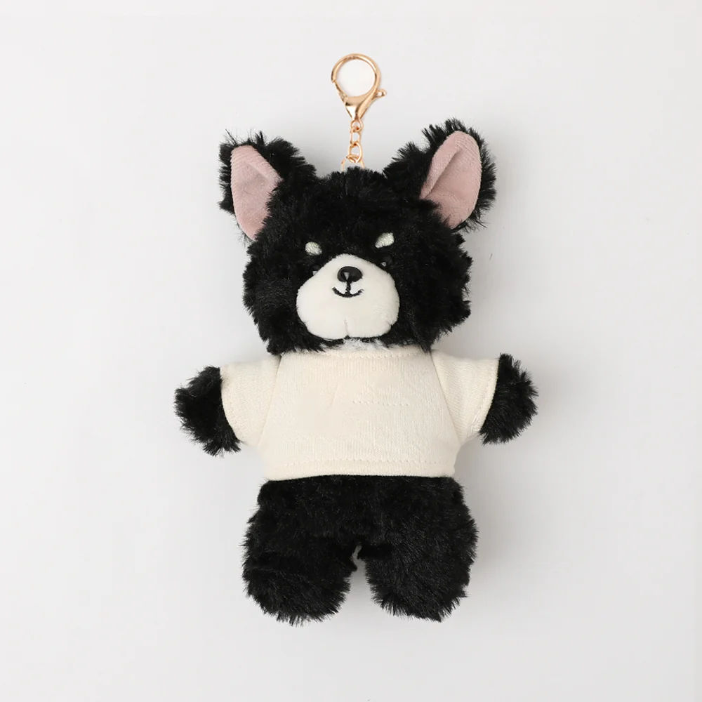 Custom Name Tee Dog Plush Keychain & Bag Charm | FREE High Quality Embroidery