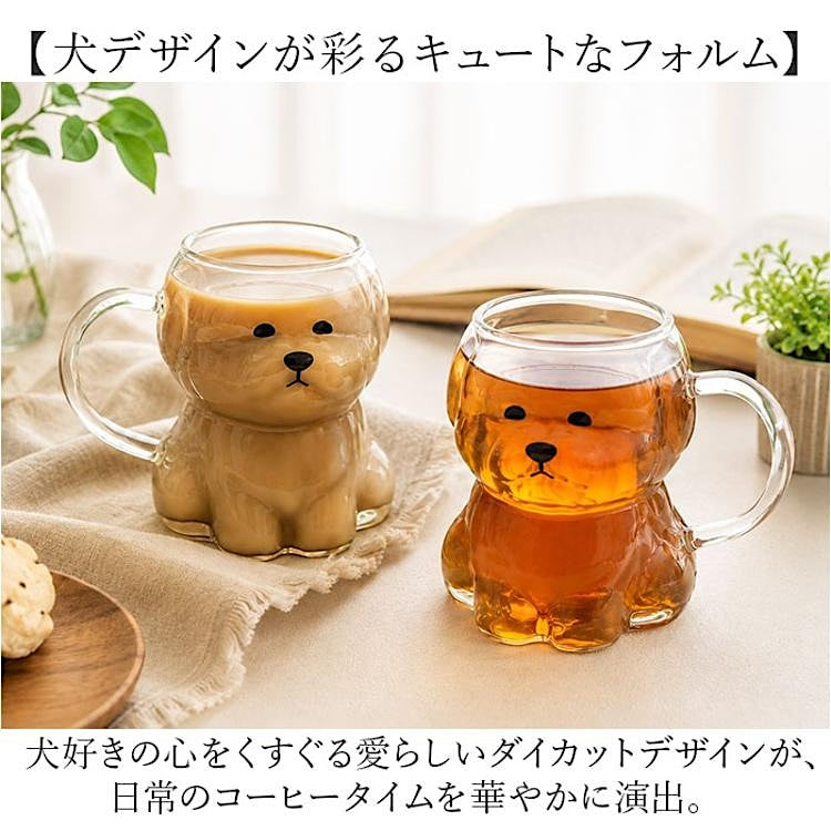 Toy Poodle Die-Cut Glass Mug