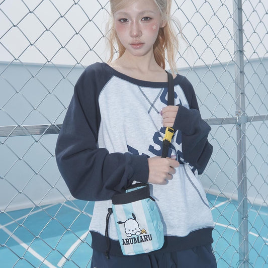 ARUMARU | Pochacco Treat Bag (Light Blue) | 可放零食／水樽 | 可抽出便便袋 | 多暗格 | 可斜孭或繫於腰間 | CORDURA面料