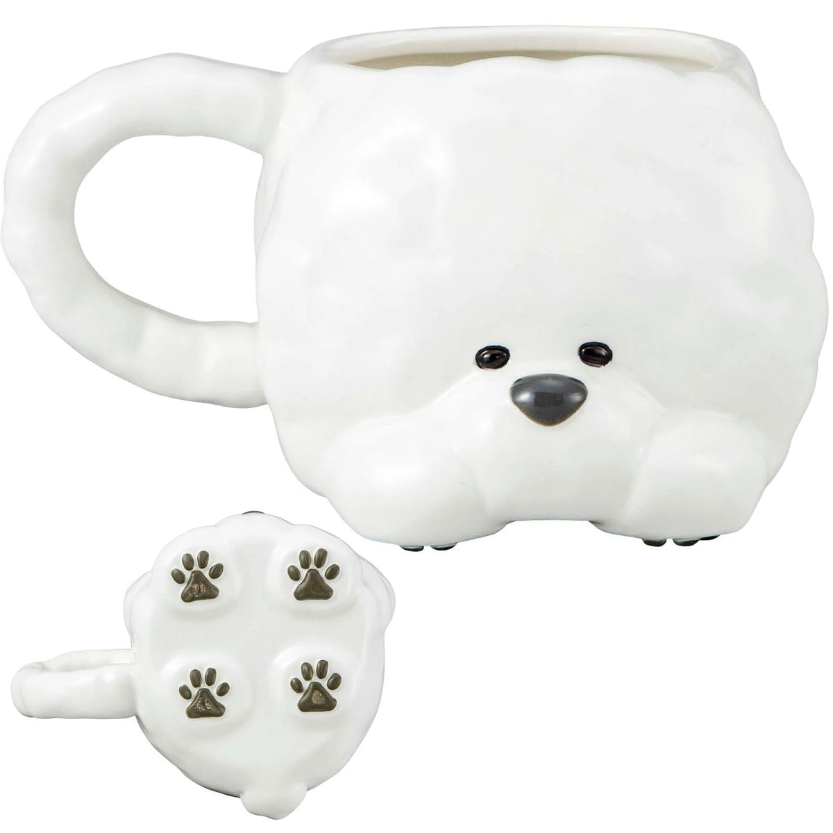 比熊腳印立體陶瓷杯