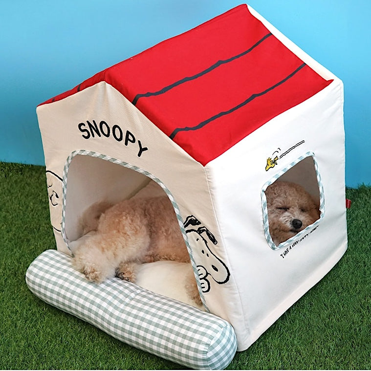 Snoopy Frame Pet House | Detachable House & Bed Cover