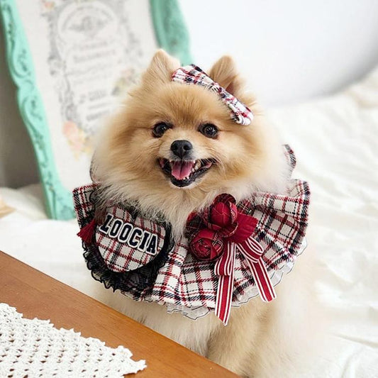 Merry Berry Check Cape | Custom Name | Perfect for Xmas!