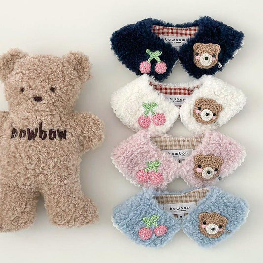 Cherry Bear Cape (Only White/ Navy Color)