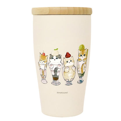 日本人氣Mofusand貓咪不鏽鋼杯 (可保溫/保冷，附木蓋)