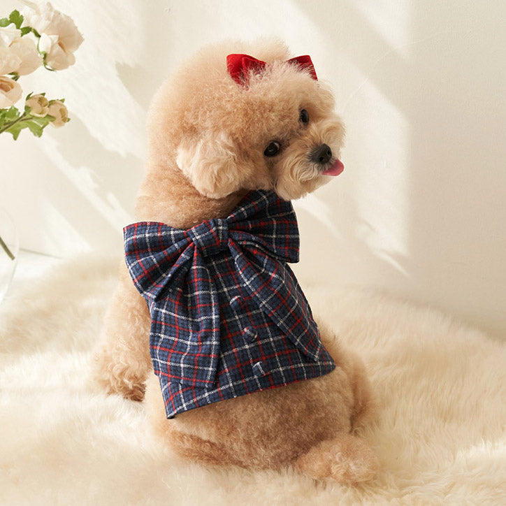 Check Ribbon Vest