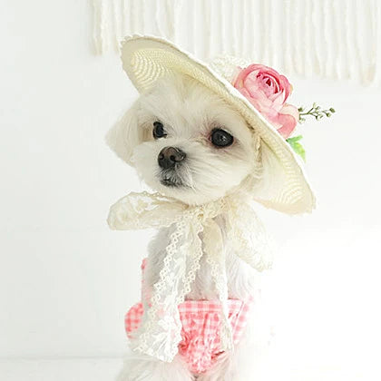 Beach Hat with Lace String