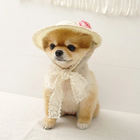 Beach Hat with Lace String