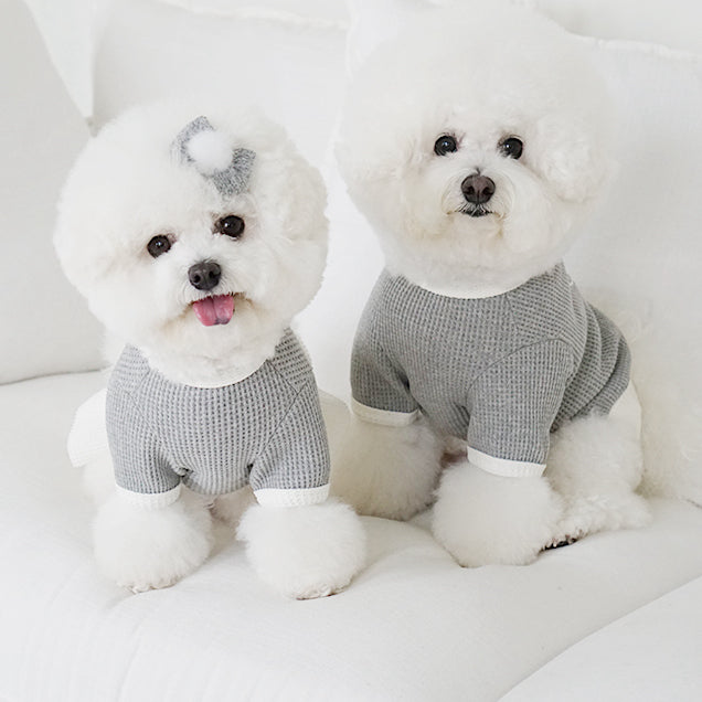 Bear Waffle Dress (New Color - Grey)