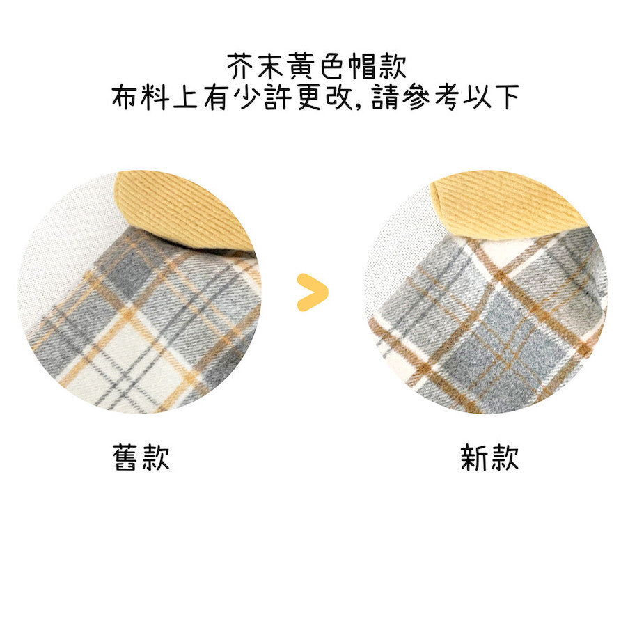 格仔連帽背心外套