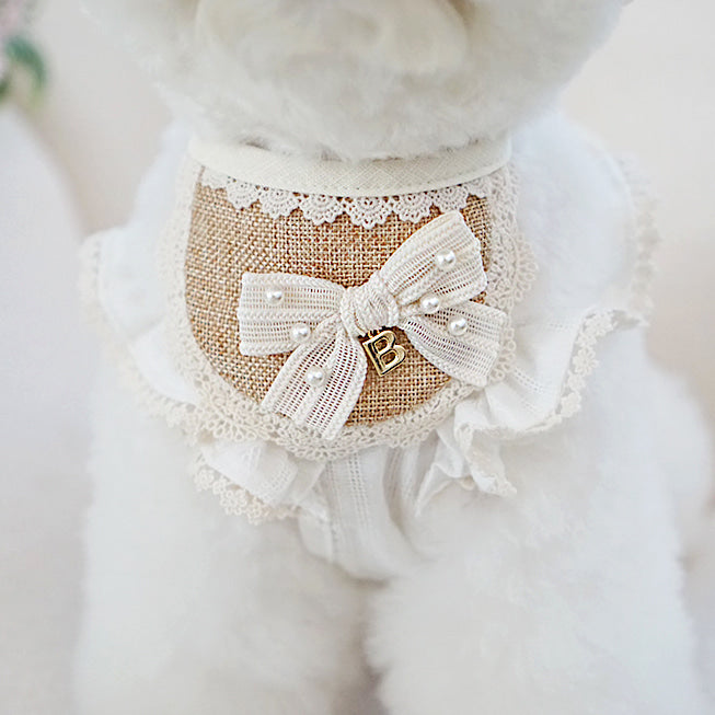 French Lace Ribbon Bib